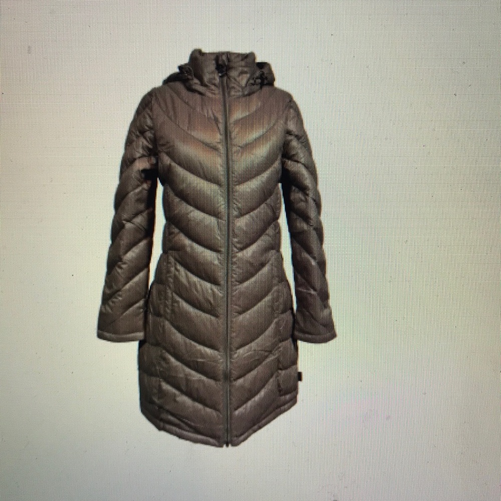 CK Women’s Long Packable Puffer Coat Down beige